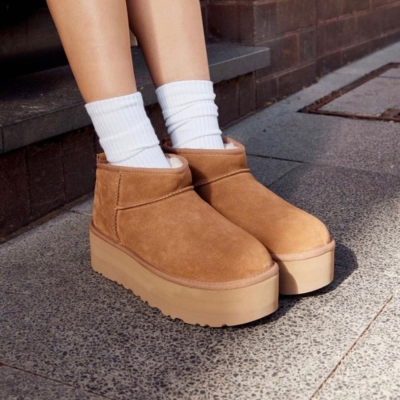 UGG CLASSIC ULTRA MINI PLATFORM（Womens Size）Chestnut